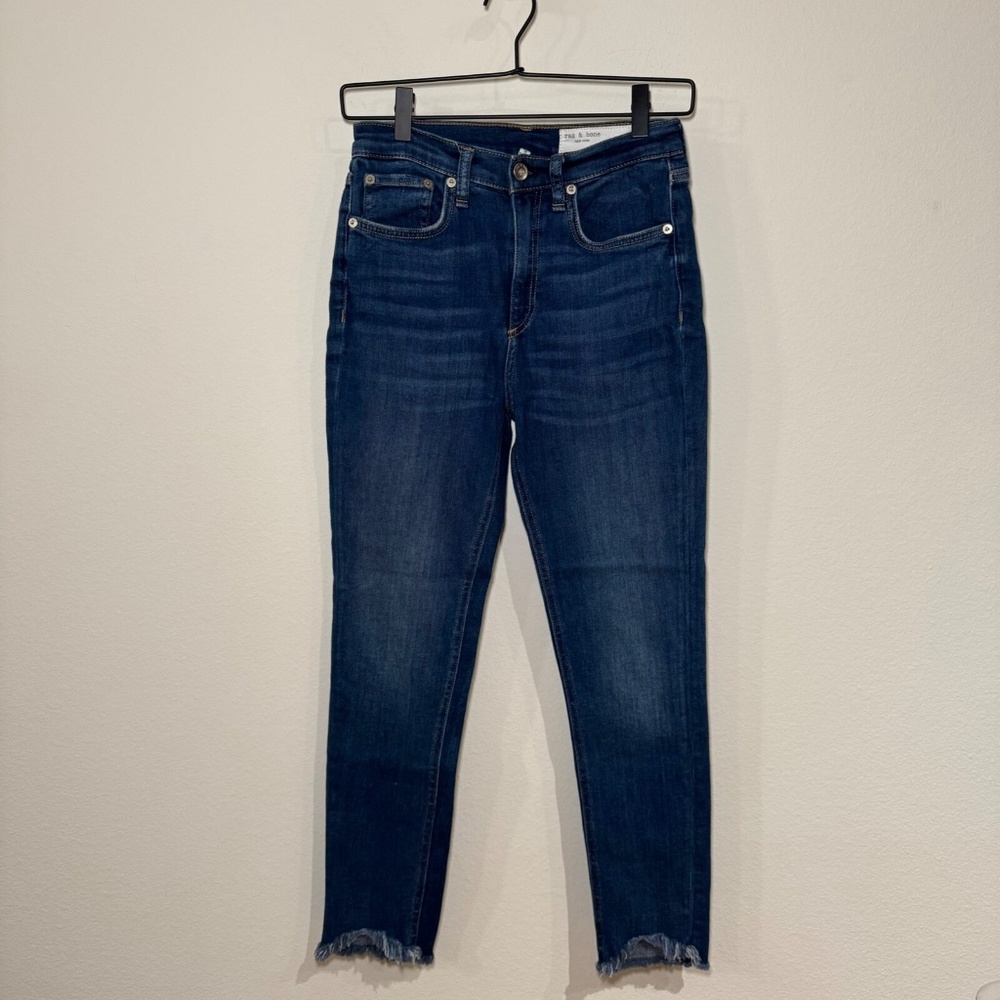 Rag & Bone High Rise Ankle Skinny Jeans Women's Size 26 Blue Denim Casual